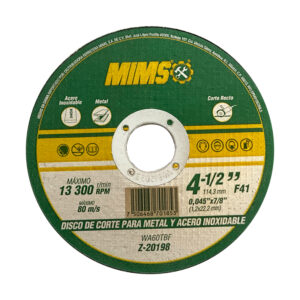Disco de Corte Preciso Inoxidable de 4 1/2" Weston