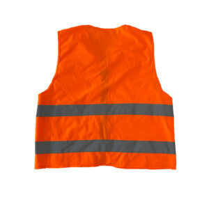 Chaleco de Tela Naranja por detrás